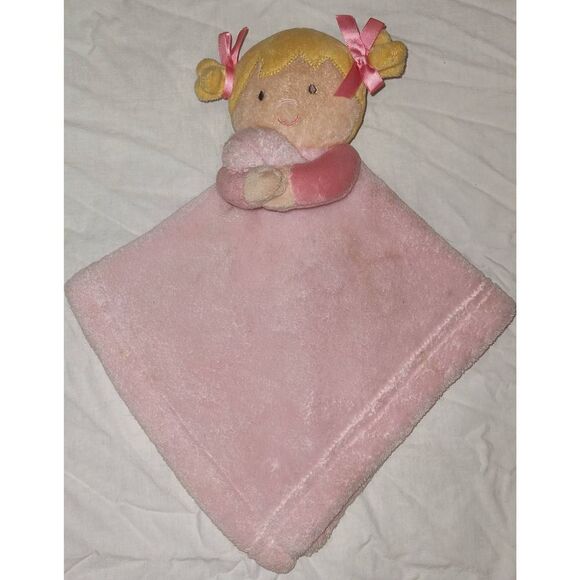 Blankets and Beyond Lovey Security Blanket Plush Blond Doll Pink 13" - Picture 1 of 8